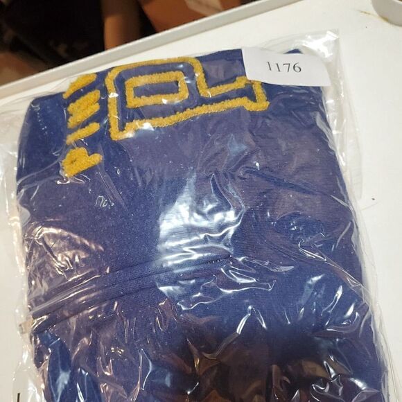 Victoria Secret PINK Sweater Womens Medium Blue 1/4 Zip Mock Neck Pullover - Picture 8 of 8